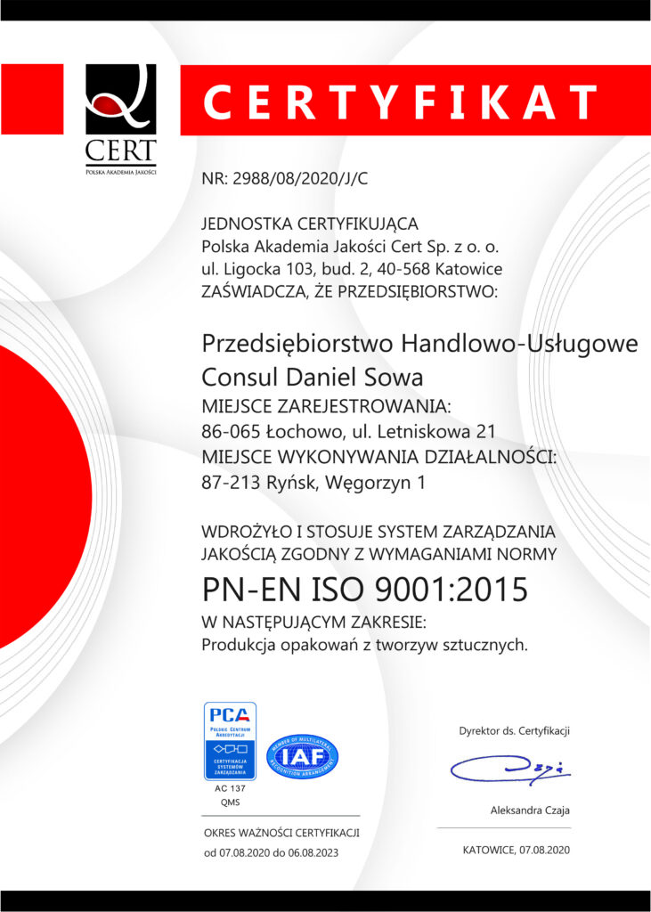 Certyfikat CERT po polsku